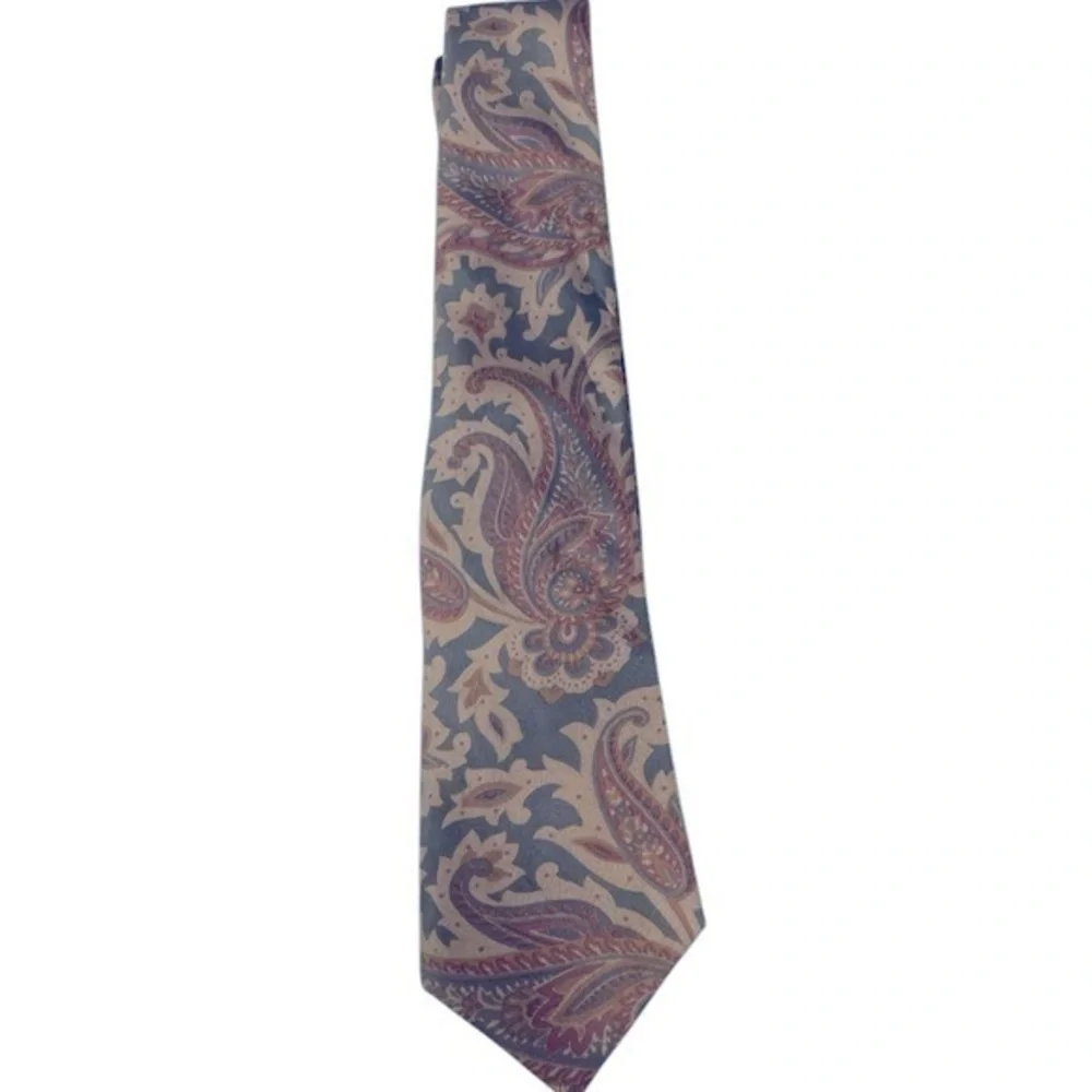Jonelle Silk abstract floral tan/grey Men’s necktie